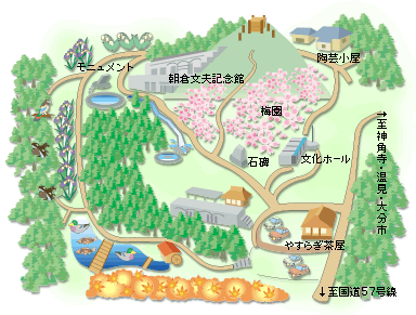 朝倉文夫記念公園内マップ