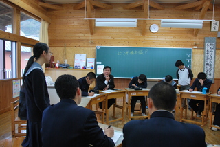 ふれあいミーティングin朝地中学校