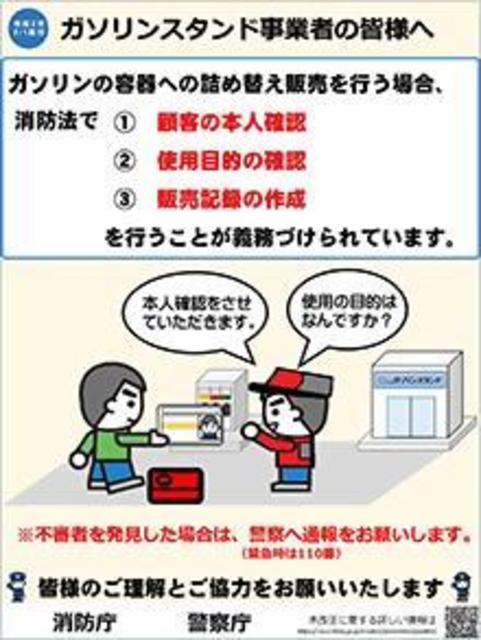 ガソリンの詰替え