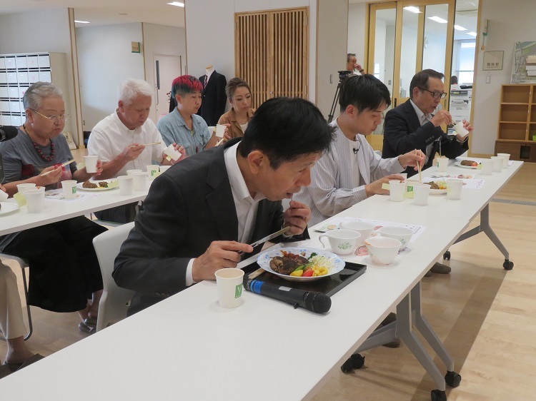 千歳味噌ハンバーグ試食会