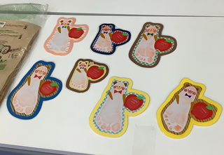 完成した足形アート