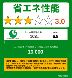 エアコンラベルの例