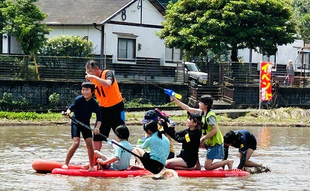 田んぼでSUP9