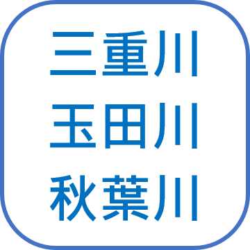三重川、玉田川、秋葉川